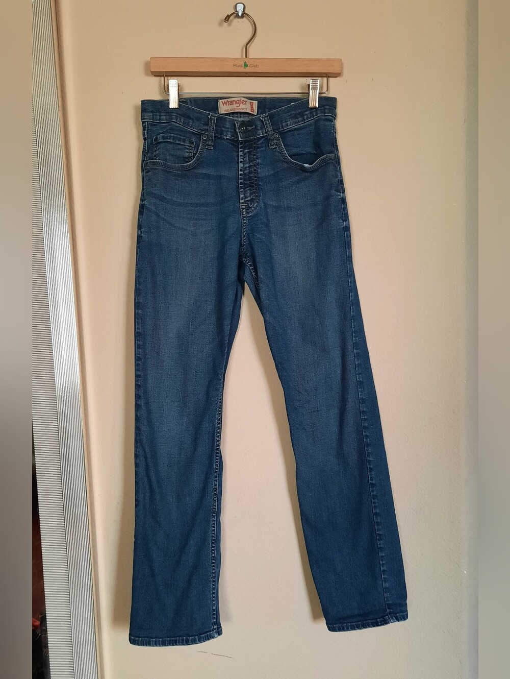 Wrangler Mens Blue Slim Straight Jeans